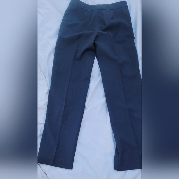 Express Pants - Express Black Trousers With Embroidery Flower and Beaded Sides. Size 3/4